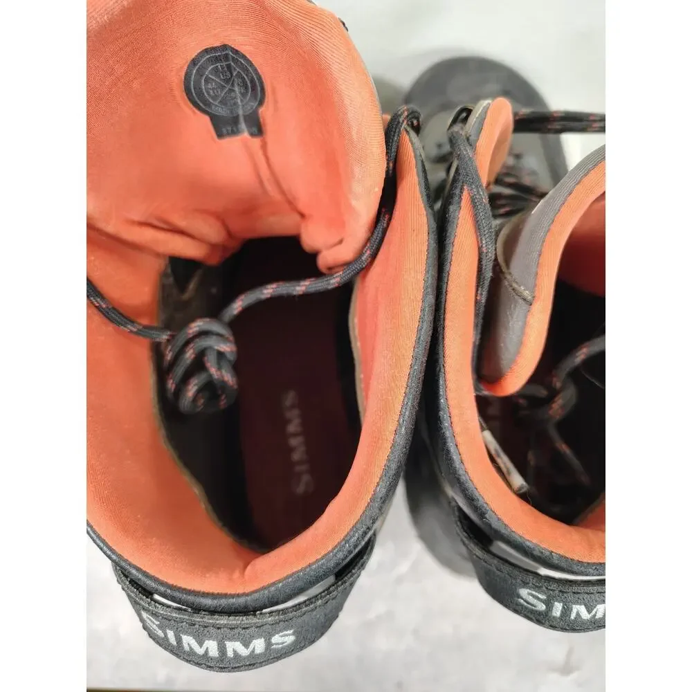 Simms Tributary Wading Boots Mens 11 Basalt Felt Sole Fly Fishing Waterproof EUC